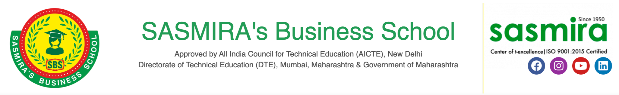 Sasmira Business School Logo